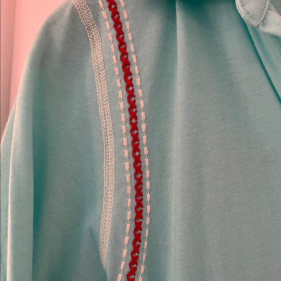 Alp N Rock women’s cowgirl themed Turquoise Polo with Embroidery - Picture 4 of 6